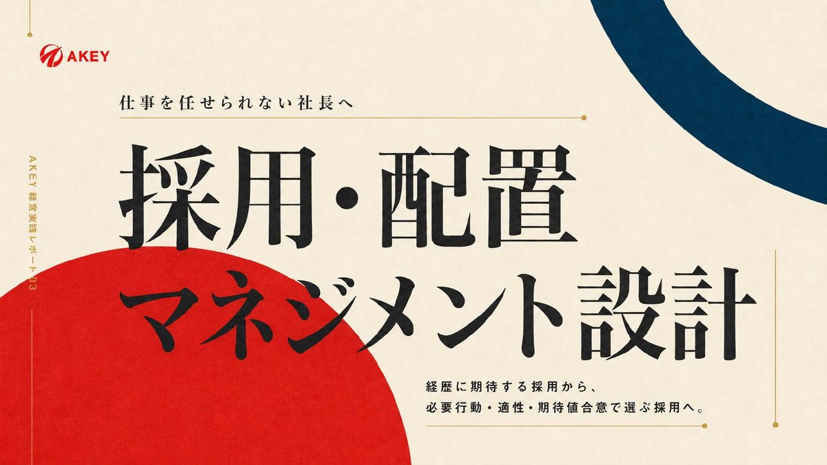 採用配置マネジメント設計の表紙